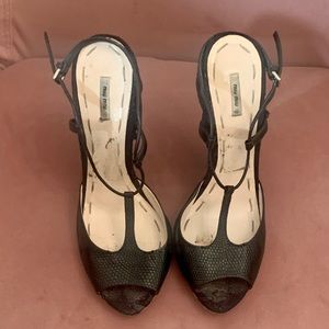 Miu Miu wedges. Color black. Size 38.